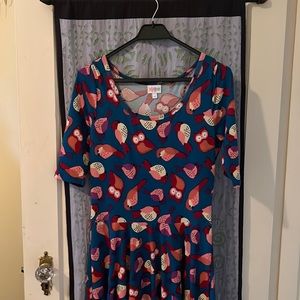 Almost new bird LulaRoe dress size M